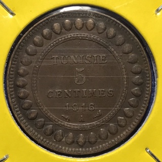 No.60819 ปี1916 ตูนิเซีย 5 CENTIMES เหรียญสะสม เหรียญต่างประเทศ เหรียญเก่า หายาก ราคาถูก