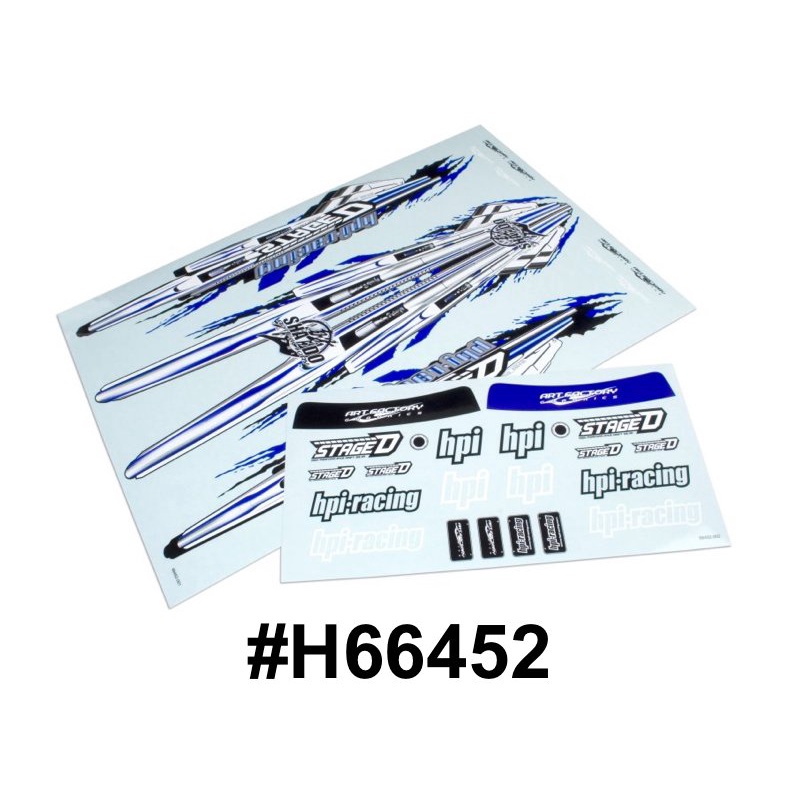 HPI ART FACTORY GRAPHICS DECAL #66451 SHADO1, #66452 SHADO2 & #66453 ...