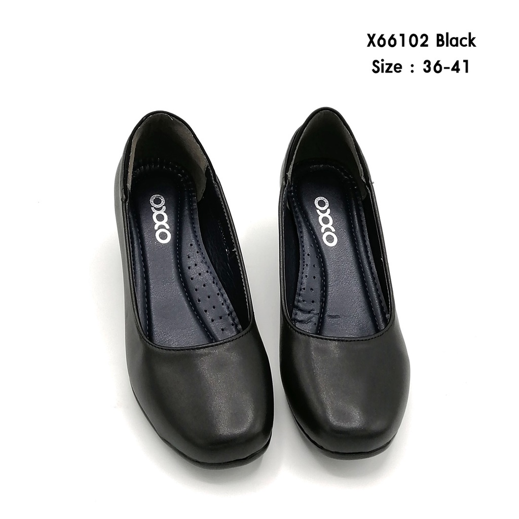 5okshop-รองเท้าคัทชู-ใส่ทำงาน-ทรงหัวมน-ส้นสูง2นิ้ว-วัสดุหนังพียู-ส้นพียู-ใส่สบาย-พื้นนิ่ม-น้ำหนักเบา-x66102