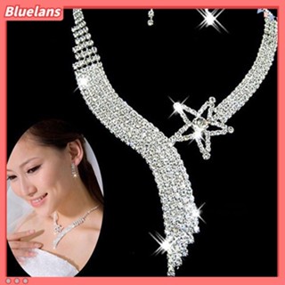 เครื่องประดับแฟชั่นสตรีคู่แต่งงาน ต่างหูระย้า Rhinestone ส่วนลด100 บาท โค้ด