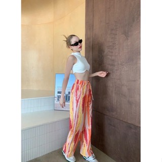 Summer Trousers กางเกงขายาวพิมพ์ลวดลายชัดเจน Valen basic store