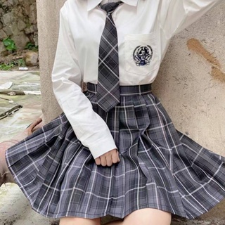 ชุดสูทนักเรียนสาวนางฟ้าผูกโบว์ของแท้ชุดญี่ปุ่นกระโปรงจีบเอวสูงสั้นฤดูใบไม้ผลิและฤดูร้อน
