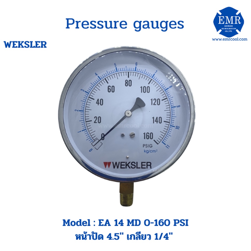 WEKSLER (เวคส์เลออร์) Pressure gauges เพรชเชอร์เกจ Model : EA14(0 ...