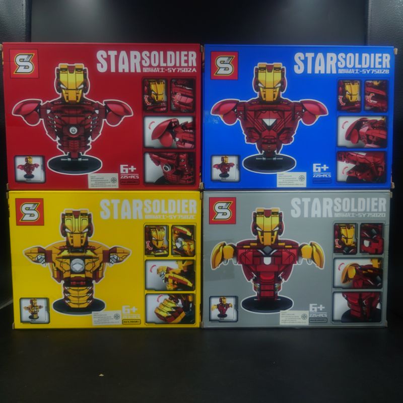 เลโก้-หัวและช่วงตัว-super-heroes-marvel-ironman-4-แบบ-4-mark-sy7502-สวยมากๆ-ราคาถูก-ประกอบแล้วสวยสุดๆ