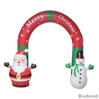 [Biubond] ซุ้มล้อ แบบเป่าลม 8 ฟุต พร้อมรีโมตคอนโทรล LED รูปซานต้า สโนว์แมน กันน้ํา สําหรับสนามหญ้า ปาร์ตี้คริสต์มาส