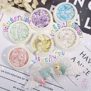 🎉พร้อมส่ง🎊💎อะไหล่สำหรับติดเล็บ เกล็ดเปลือกหอย 6ช่อง อะไหล่ตกแต่งเล็บ🌈 เปลือกหอย