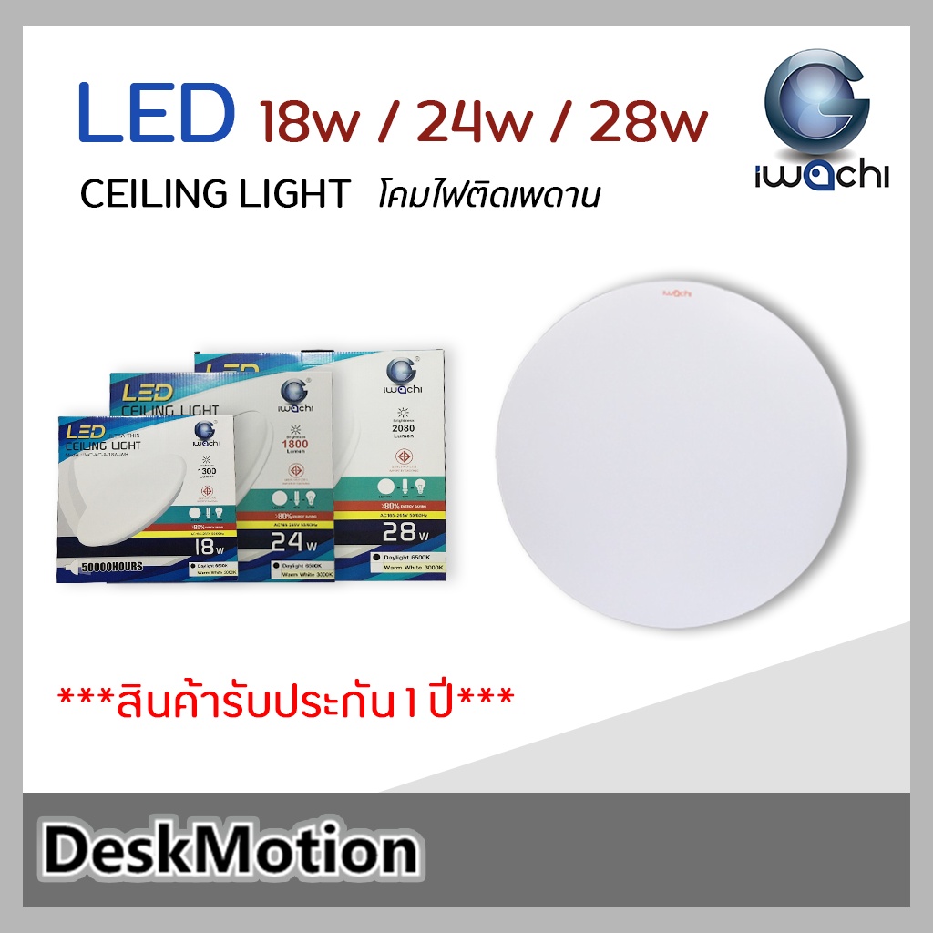 iwachi-โคมไฟติดเพดาน-led-18w-24w-28w-แสงขาว-พร้อมหลอด-โคมติดเพดาน-โคมไฟเพดาน-โคมไฟ-led-โคมไฟเพดานกลม-หลอดไฟ-led
