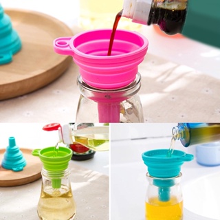 【AG】Portable Retractable Silicone Hopper Funnel Home Kitchen Liquid Dispensing Tool