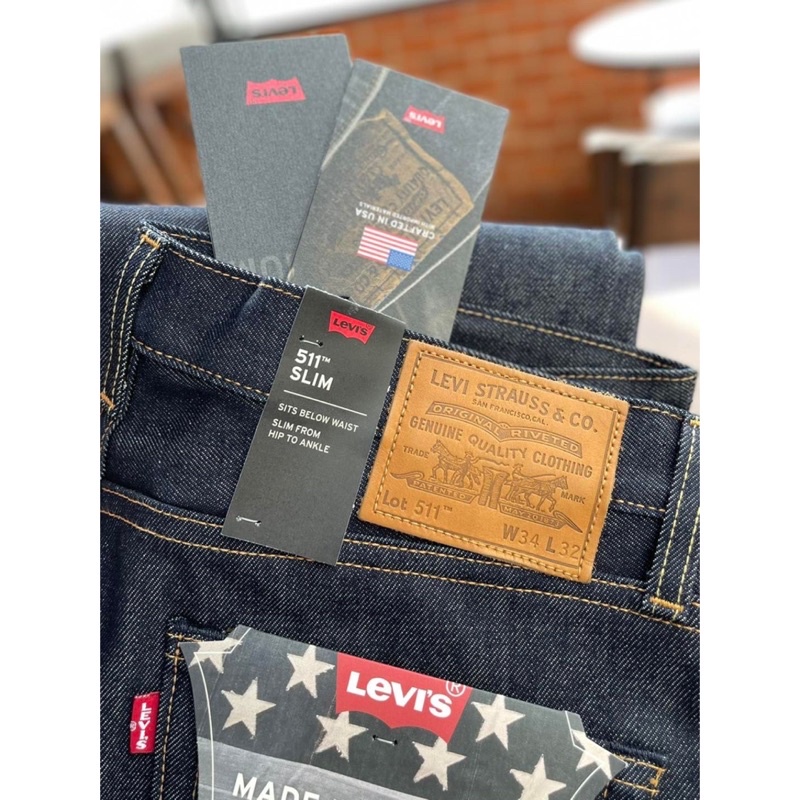 levis-511-ริมแดง-ผ้าดิบ-บิ้กอี-made-in-usa-แถมกระเป๋าผ้า