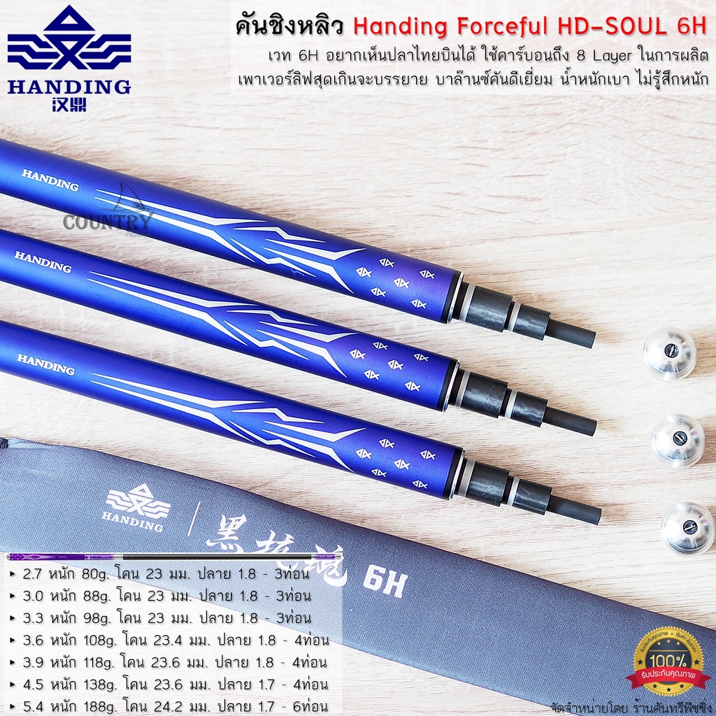 คันชิงหลิว-handing-forceful-hd-soul-6h-สีน้ำเงิน-อยากเห็นปลาไทยบินได้