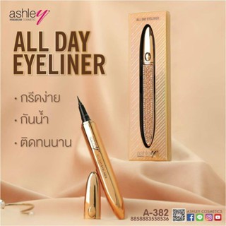 A-382 Ashley All Day Eyeliner อายไลเนอร์ กันน้ำ อายไลเนอร์สีดำสนิท