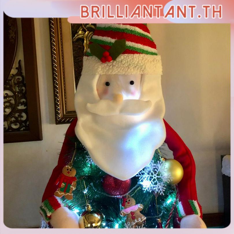christmas-tree-top-star-santa-claus-snowman-เครื่องประดับ-xmas-felt-หมวกจี้-merry-ธันวาคม-bri