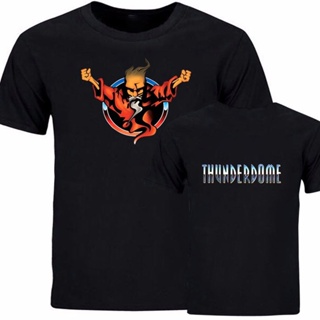 【ใหม่】Thunderdome ผู้ชายผู้หญิงแฟชั่นผ้าฝ้ายเสื้อยืด Hip Hop Tops ฤดูร้อน Camiseta Hombre Black