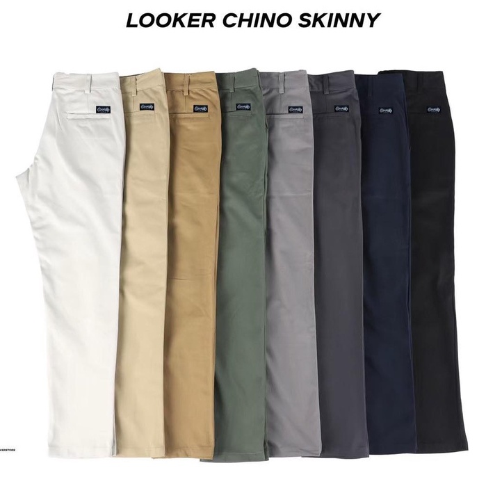 ภาพหน้าปกสินค้าLOOKER - กางเกงChino ทรงกระบอกเล็ก จากร้าน lookergang บน Shopee