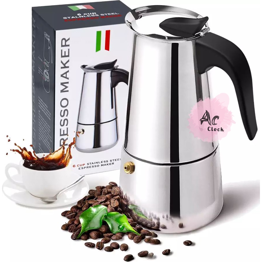 espresso-maker-กาต้มกาแฟสดพกพา-สแตนเลส-หม้อต้มกาแฟแรงดัน-เครื่องทำกาแฟสด