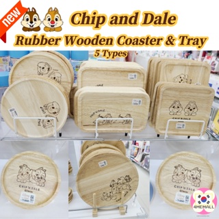 [Daiso Korea] Disney Chip and Dale Rubber Wooden Coaster, Tray, 5 Types , 1P