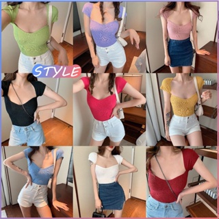 STYLE 🔥พร้อมส่ง🔥70009*เสื้อเปิดไหล่ เสื้อโอเวอร์size สายฝอมาก เซ็กซี่ขั้นสุด เสื้อแขนสั้นเว้าอก ผ้ายืดนิ่ม ·สุดๆ