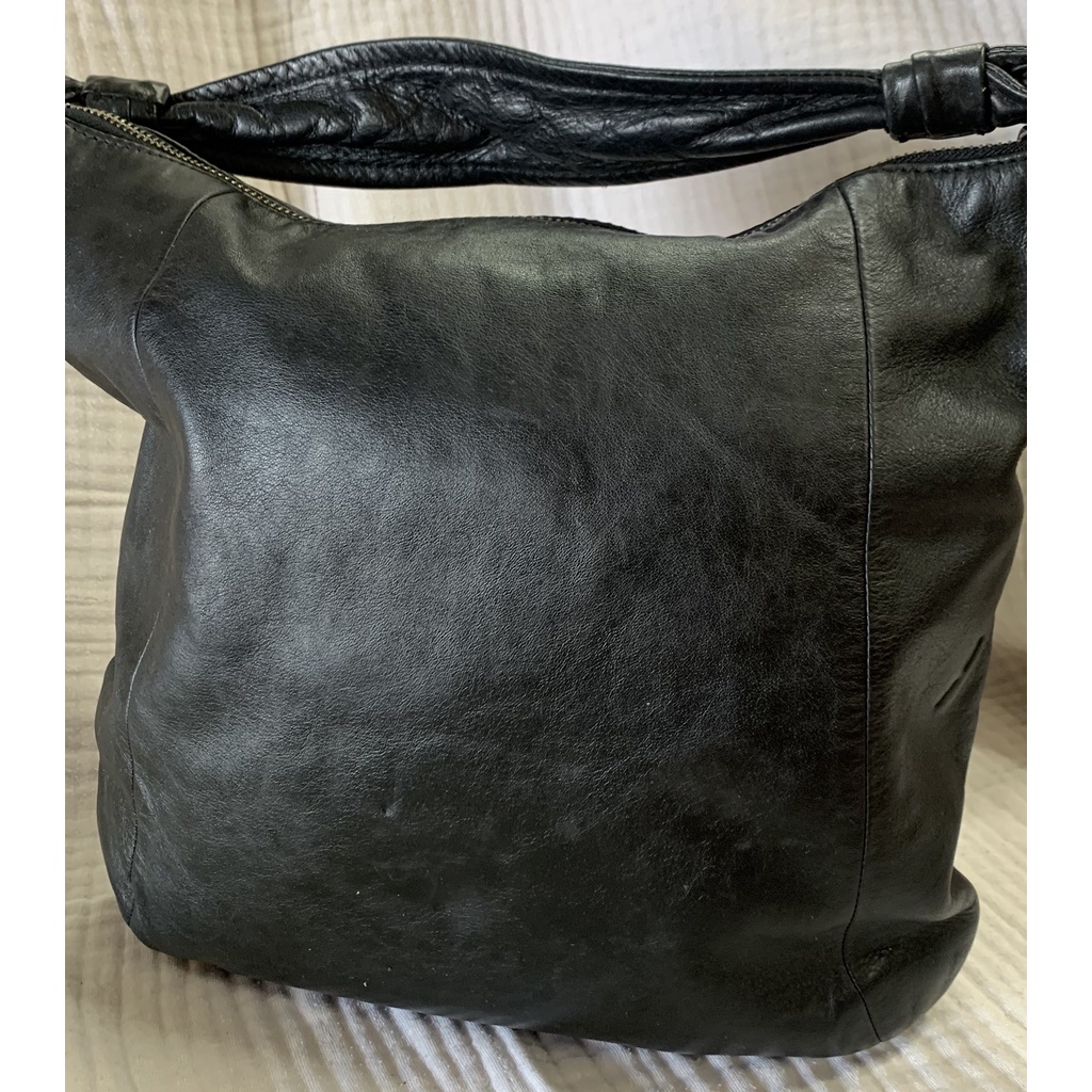 กระเป๋ามือสอง-coach-2way-bag-black-silver-metal-fittings-14783-ladies-calf-shoulder-bag-b-rank-used-ginzo