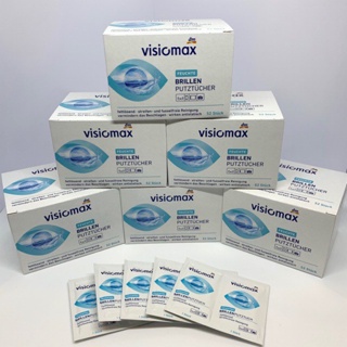 สินค้า [พร้อมส่งจากกทม] กระดาษเช็ดแว่น ยี่ห้อ Visiomax ของแท้นำเข้าจากเยอรมัน (52ชิ้น/กล่อง)