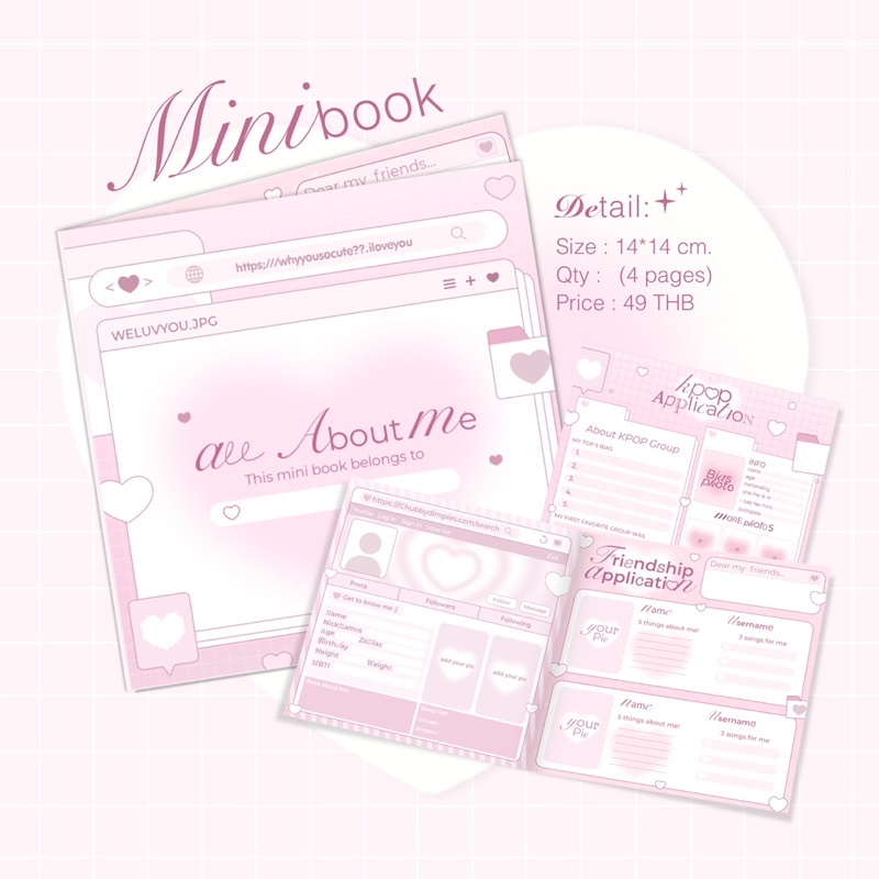 minibook-สำหรับdecorate-ติดรูป-ติดสติ๊กเกอร์-เขียนได้