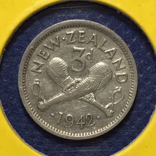 No.60852 เหรียญเงิน ปี1942 นิวซีแลนด์ NEW ZEALAND 3 PENCE เหรียญสะสม เหรียญต่างประเทศ เหรียญเก่า หายาก ราคาถูก