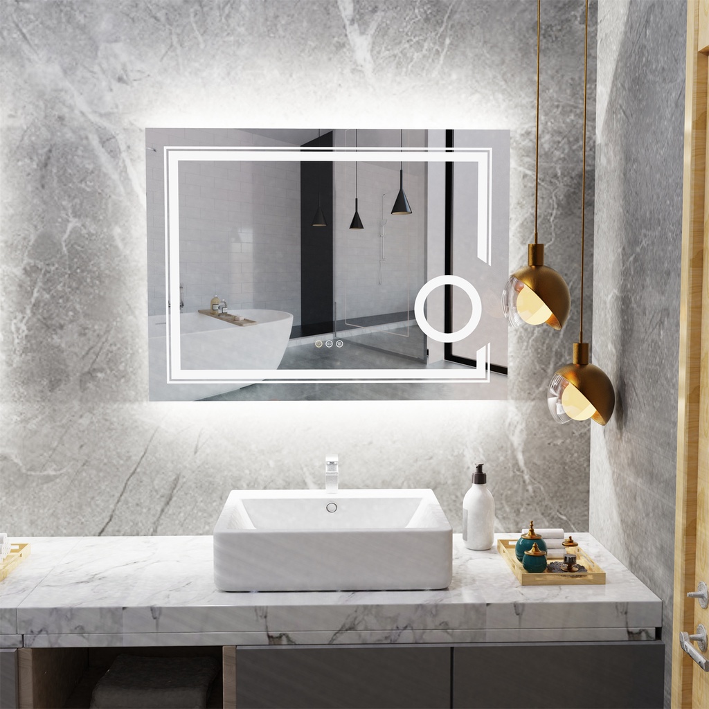 luvodi-กระจกห้องน้ำ-ห้องอาบน้ำมีไฟ-led-ทัชสกรีนกันฝ้า-กันน้ำ-กันฝุ่น-กระจกอัจฉริยะ-กระจกแต่งหน้า-mirror-w-3x-magnifier