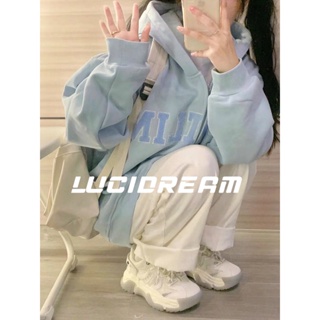 LUCIDREAM เสื้อผ้าผู้ญิง แขนยาว เสื้อฮู้ด คลุมหญิง สไตล์เกาหลี แฟชั่น  HA220637-1 36Z230909