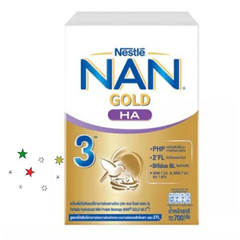 ภาพหน้าปกสินค้าNAN GOLD HA 3 นน. 700 กรัม สูตรเวย์โปรตีนที่ผ่านการย่อยบางส่วนด้วยกระบวนการย่อยผสม2FL จากร้าน tiw_aroonrapee บน Shopee