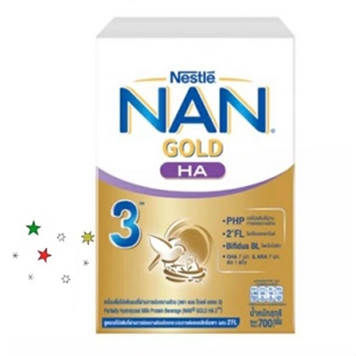 ภาพขนาดย่อของภาพหน้าปกสินค้าNAN GOLD HA 3 นน. 700 กรัม สูตรเวย์โปรตีนที่ผ่านการย่อยบางส่วนด้วยกระบวนการย่อยผสม2FL จากร้าน tiw_aroonrapee บน Shopee