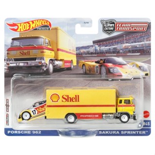 HOT WHEELS รถวัฒนธรรม TEAM TRANSPORT #45 PORSCHE 962 SAKURA SPRINTER HOTWHEELS