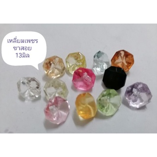 ภาพขนาดย่อของสินค้าสินค้า​ใหม่.. กระดุมอคิลิคแก้วใส ขนาด13มิล​ มี12สี ห่อละ12เม็ด