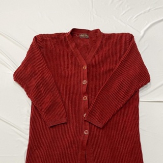 ∞ no.50 cardigan สีแดงตัวยาว