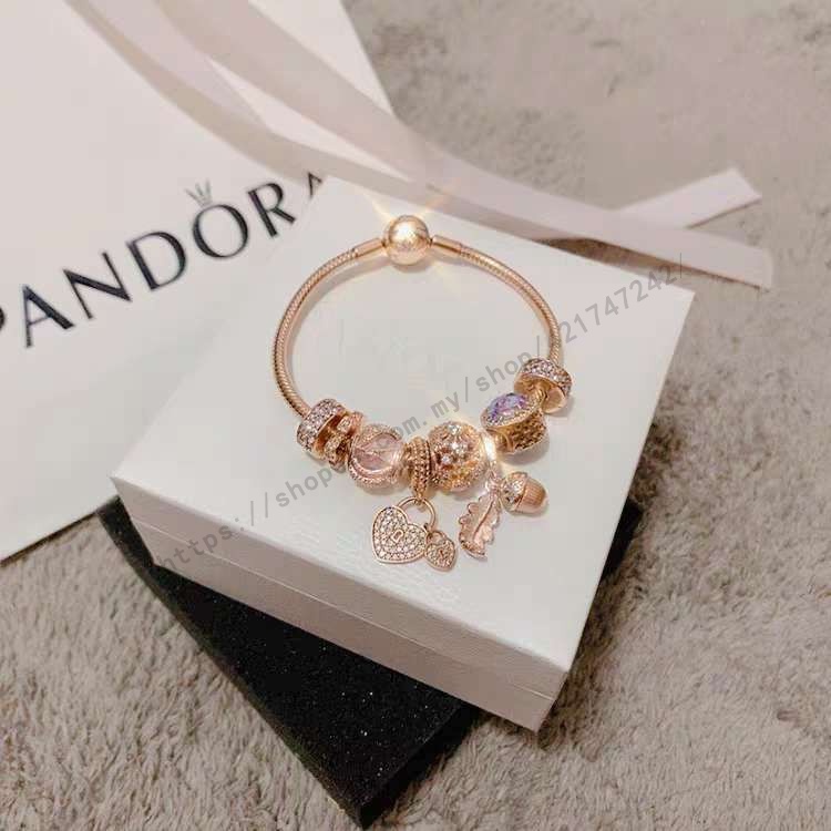 pandora-charm-จี้เงินสเตอร์ลิง-s925-สีโรสโกลด์-เครื่องประดับ-diy-w1022