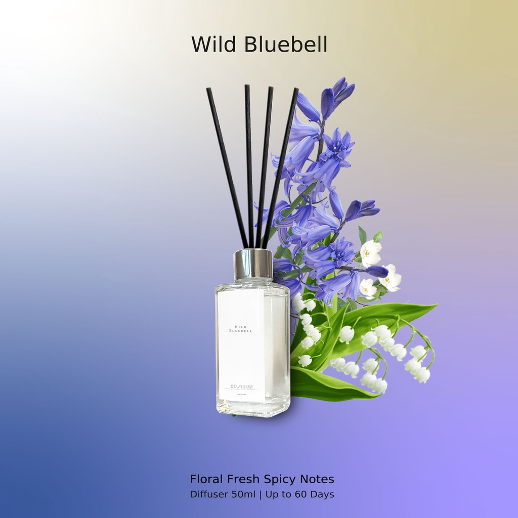 ก้านหอม ปรับอากาศ Diffuser กลิ่น Wild Bluebell 50ml ฟรี!! ก้านไม้กระจาย ...