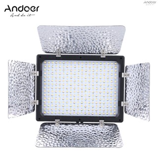 Andoer W300 แผงไฟถ่ายภาพวิดีโอ 300 LEDs 6000K สําหรับกล้อง DSLR DV กล้องวิดีโอ