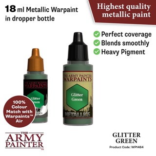🔥มีของพร้อมส่ง🔥 Army Painter Metallic Glitter Green 18ml AP-WP1484 ทาโมเดล อะคริลิค สูตรน้ำ Water Based Acrylic รุ่นใหม่