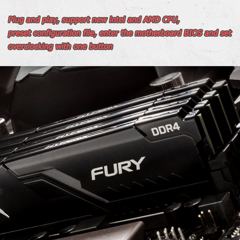 ภาพสินค้าKingston Hyperx Fury RAM DDR4 4GB 8GB 16GB แรม 2133Mhz 2400Mhz 2666Mhz 3200Mhz DIMM PC รักษาหัวใจไว้ 1 ปี จากร้าน omar.th บน Shopee ภาพที่ 8
