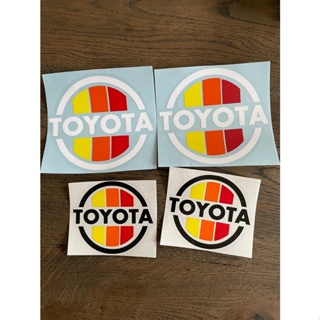สติกเกอร์โลโก้ สไตล์วินเทจ สําหรับตกแต่งรถยนต์ Toyota 80s x2