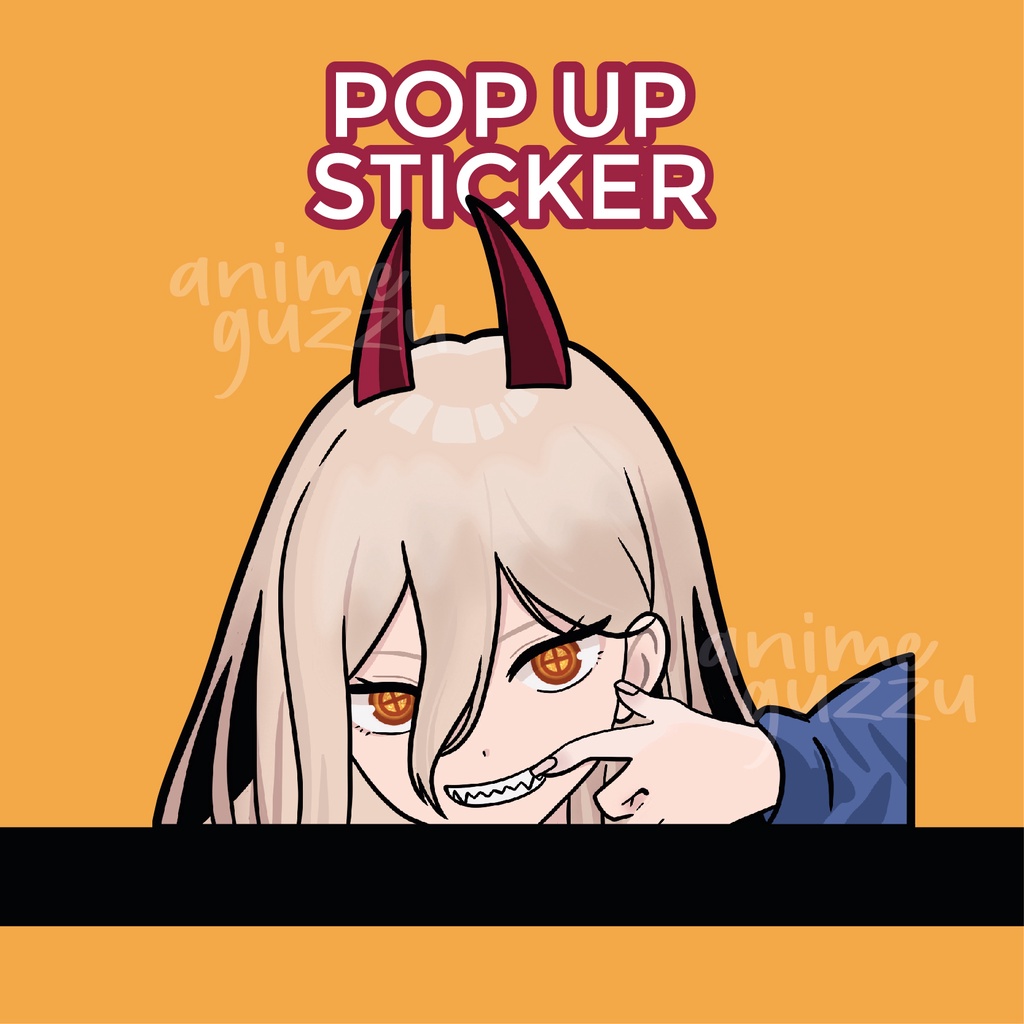 สติกเกอร์ ลายอนิเมะ GUZZU POWER POP UP PEEKER | Shopee Thailand