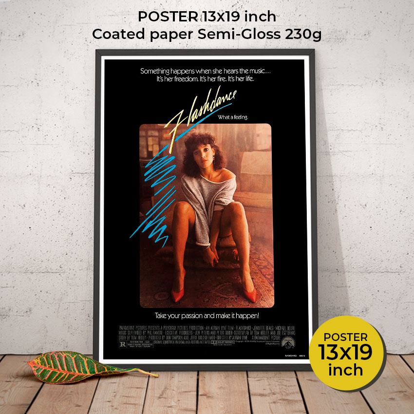 Flashdance Poster (1983) โปสเตอร์ภาพยนต์ แฟลชแด๊นซ์ ไม่มีวันฝันสลาย ภาพ ...