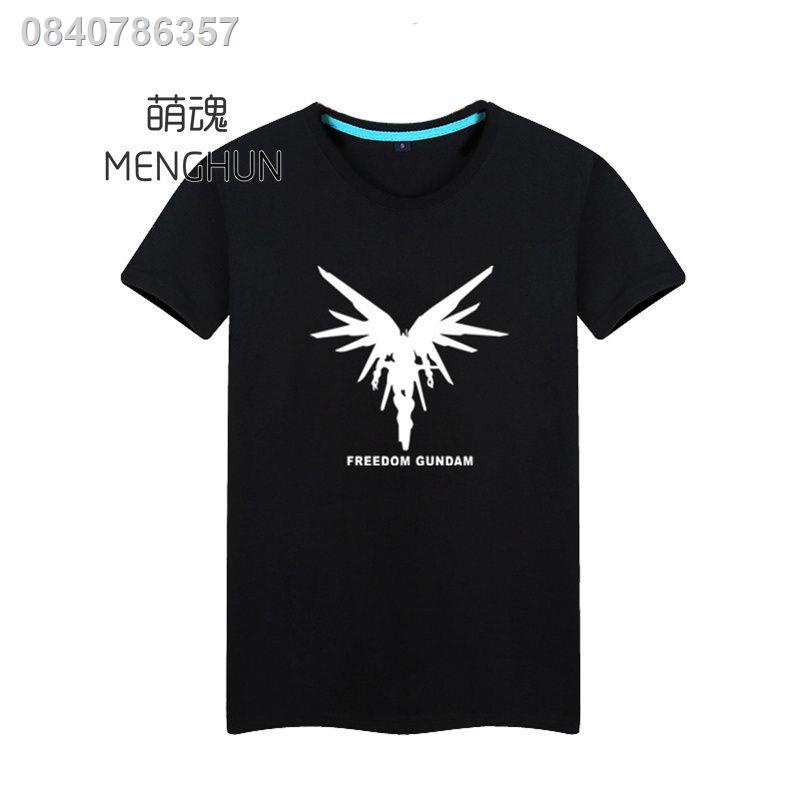 seed-mobile-suit-gundam-seed-freedom-gundam-silhouette-เสื้อยืดแขนสั้นพิมพ์ลาย-cotton-ac1120