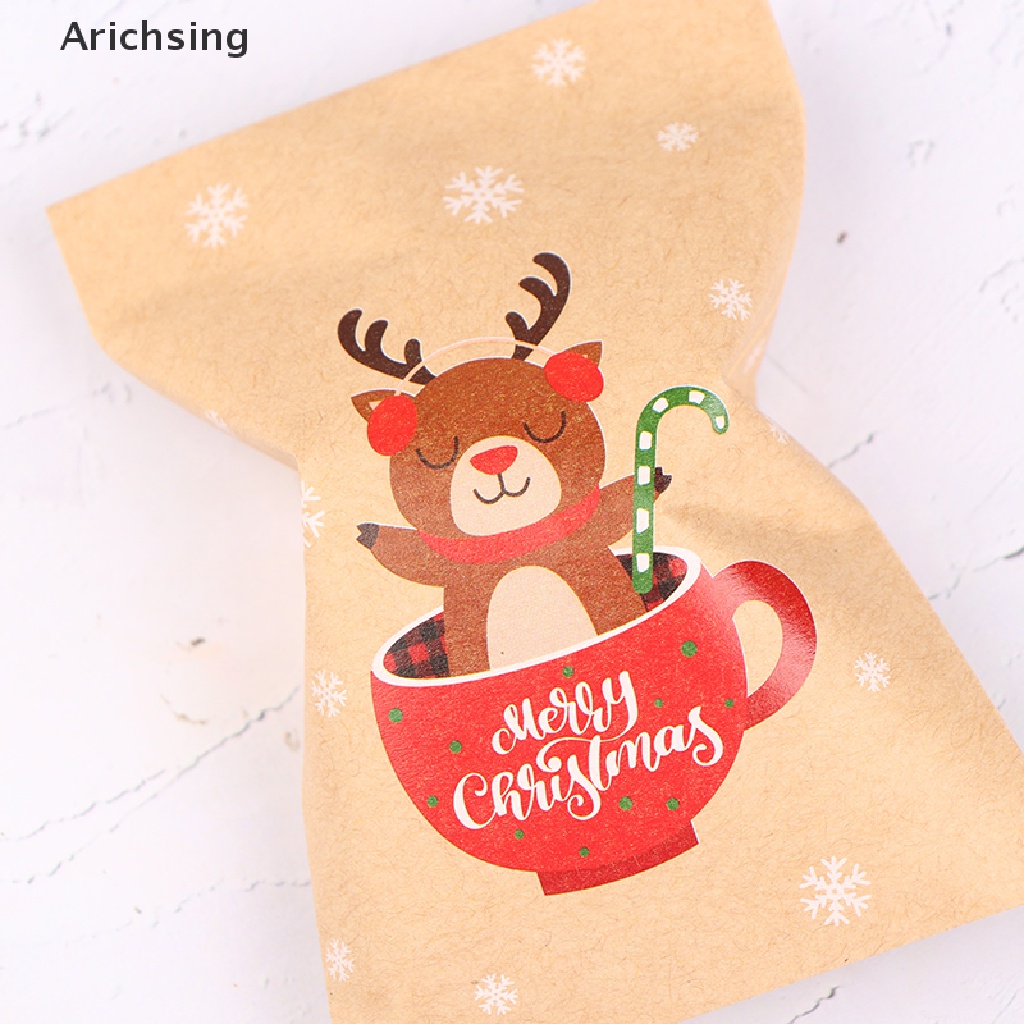 lt-arichsing-gt-ลดราคา-ถุงกระดาษคราฟท์-ลายคริสต์มาส-สําหรับใส่ขนมคุกกี้-ลูกอม-ของขวัญ-48-ชิ้น
