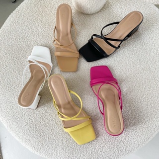ภาพขนาดย่อของสินค้าKanom heels รองเท้าส้นสูง พร้อมส่ง กดสั่งได้เลยค่า (Wila shoes)