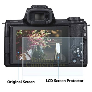กระจกกันรอยจอแบบแข็ง Canon EOS M50,M50 II,M6,M6 Mk II,M100, PowerShot G1X III,G5X II,G7X II,G9X II LCD Screen Protector
