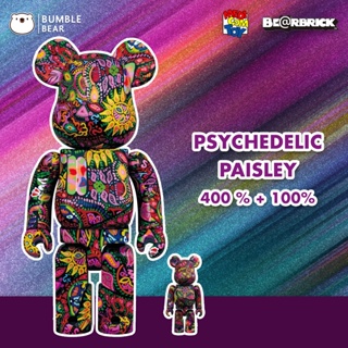[‼️ของแท้, พร้อมส่ง‼️] Bearbrick 400%+100% Psychedelic Paisley