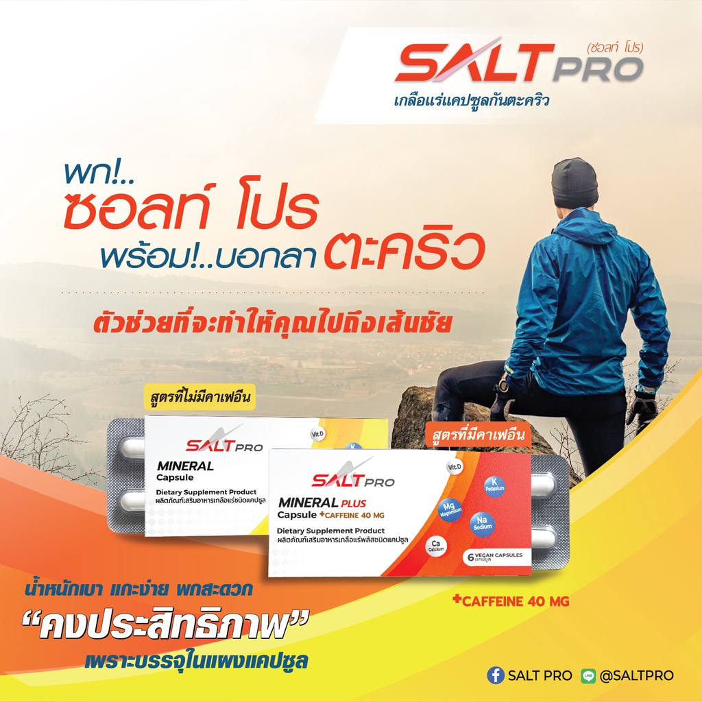 ภาพหน้าปกสินค้าSaltPro Capsule เกลือแร่ ชนิดแคปซูลบรรจุ​แผง