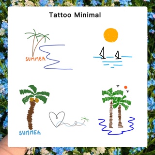 [พร้อมส่ง‼️]Tattoo Minimal Summer Set🌴🌊