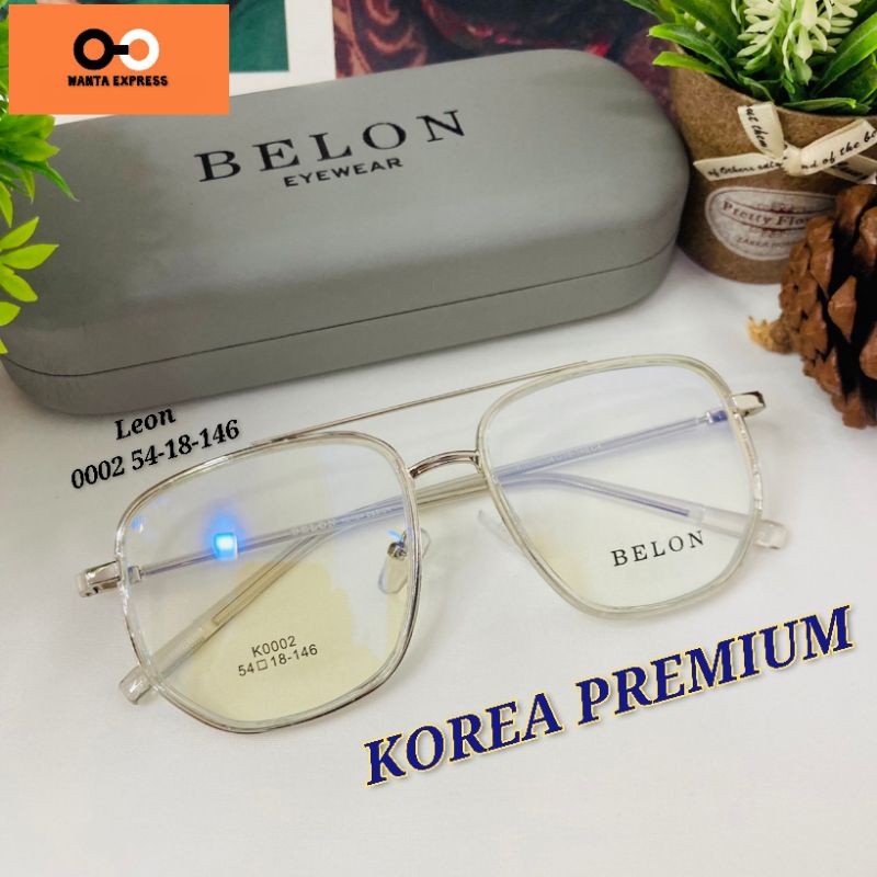 ภาพหน้าปกสินค้าแว่นตา BELON 0002 5286 พร้อมเลนส์ แว่นสายตา Blueblock แว่นกรองแสง แว่นเปลี่ยนสี ตัดแว่น แว่นกรองแสงสีฟ้า แว่นสั่งตัด