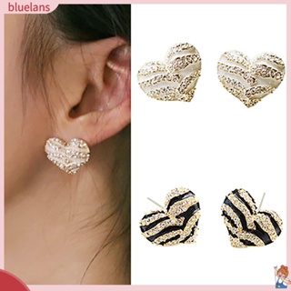 ต่างหูรูปหัวใจ Stud Earrings สําหรับสตรี