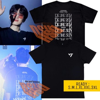 เสื้อยืด พิมพ์ลาย Seventeen BE The SUN world tour สีเงิน สําหรับผู้ชาย